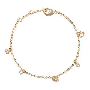 Coach 14k Gold Plated Charm Bracelet NEW